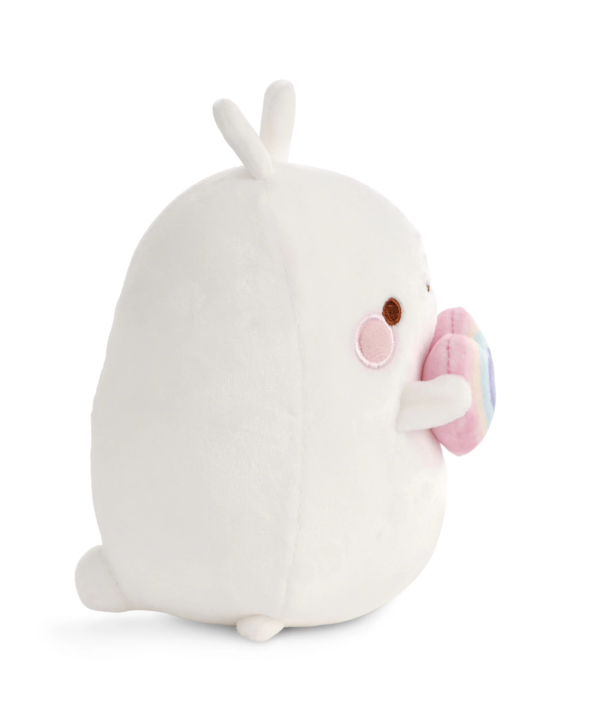 Nici 48224 Molang mit Regenbogenherz 16cm Stretch-Plüsch im Karton Kawaii