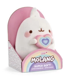 Nici 48225 Molang Mit Regenbogenherz 24cm Stretch-Plüsch Im Karton Kawaii
