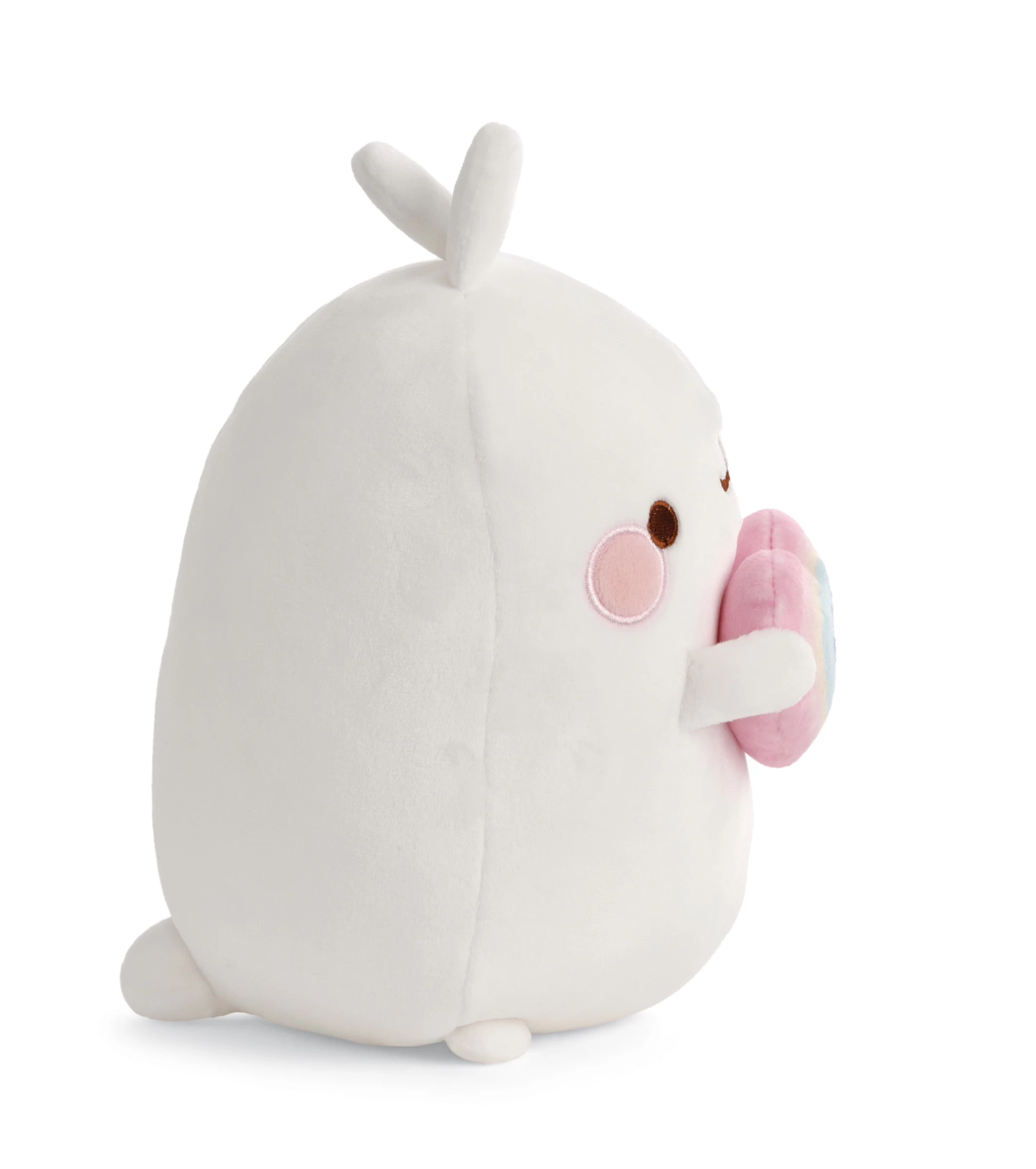 Nici 48225 Molang mit Regenbogenherz 24cm Stretch-Plüsch im Karton Kawaii