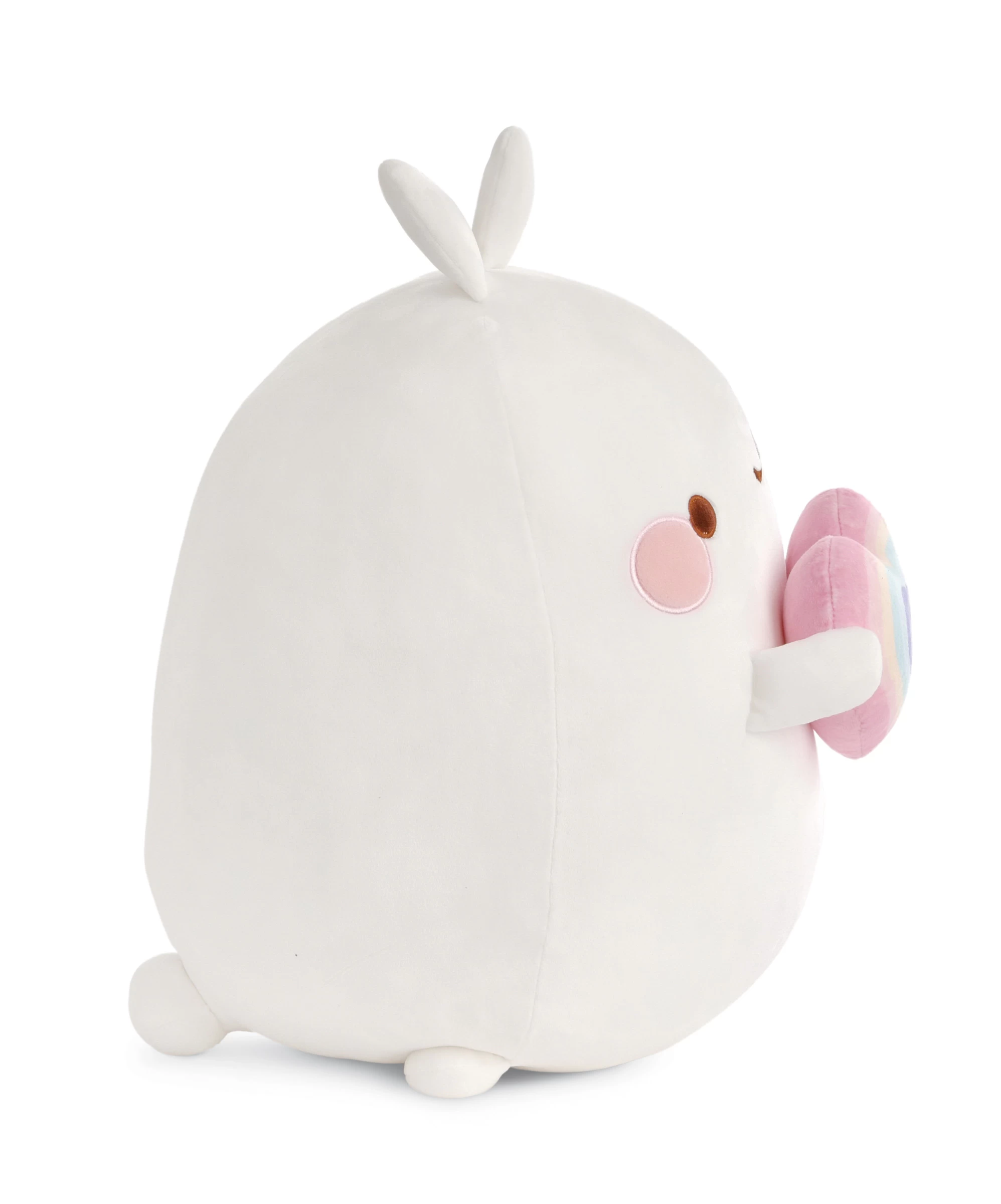 Nici 48226 Molang mit Regenbogenherz 48cm Stretch-Plüsch Kuscheltier Kawaii