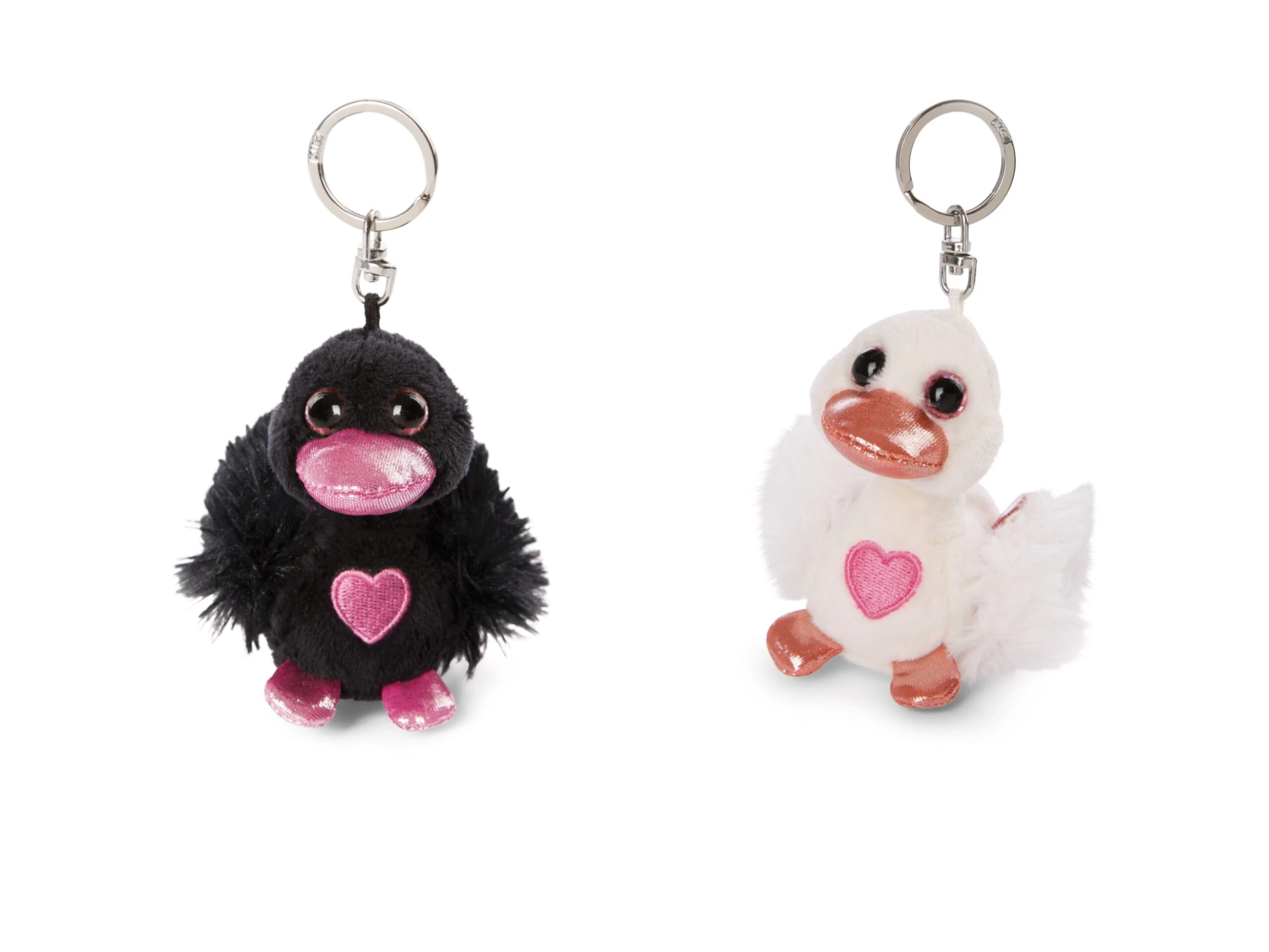 Nici 48260 + 48261 Schlüsselangänger SET Schwäne ca 10cm Love Classics GREEN