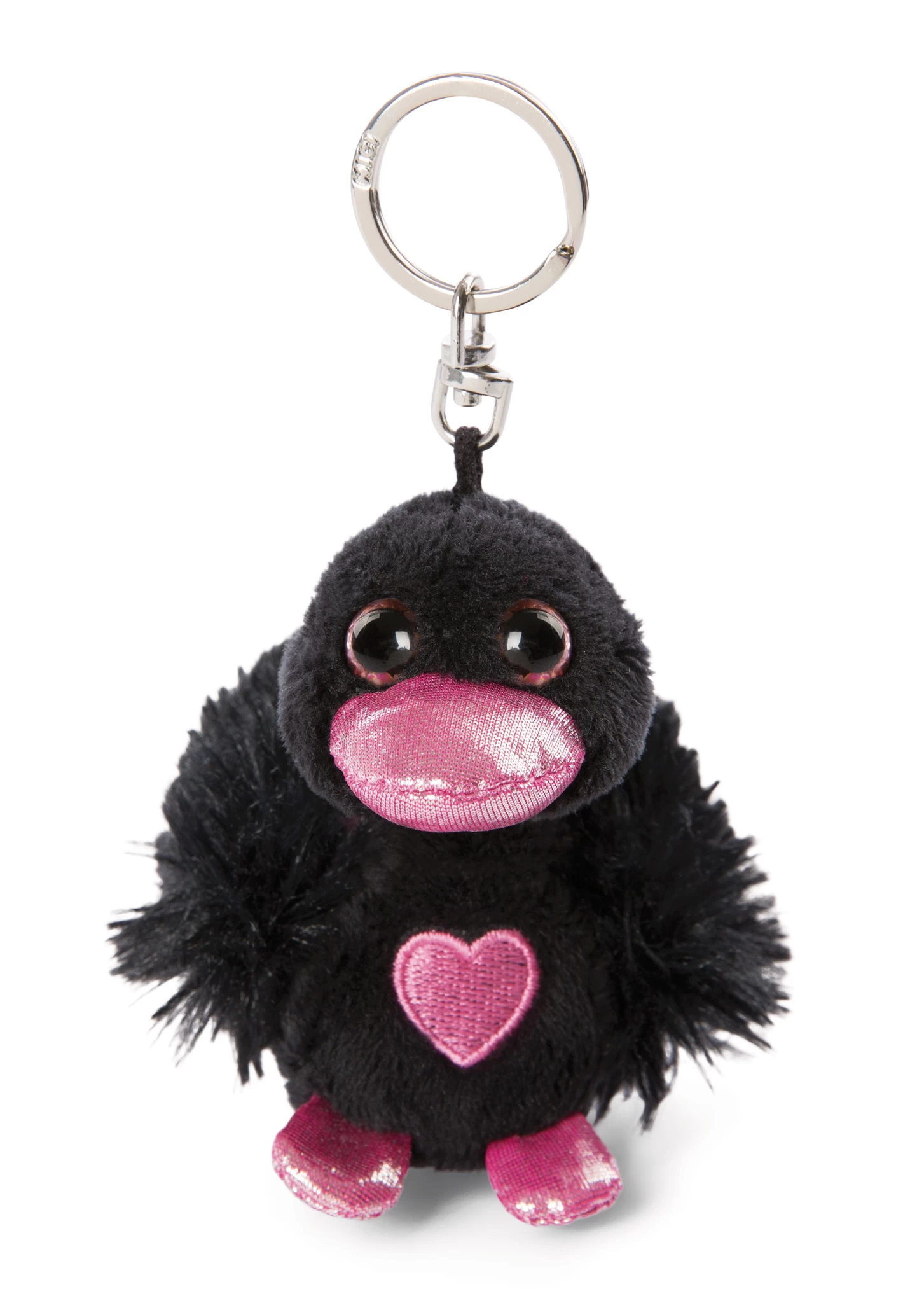 Nici 48261 Schlüsselangänger Schwan schwarz ca 10cm Plüsch Love Classics GREEN