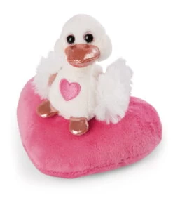 Nici 48264 Schwan Weiß Auf Herzkissen Ca 13cm Plüsch Love Classics GREEN