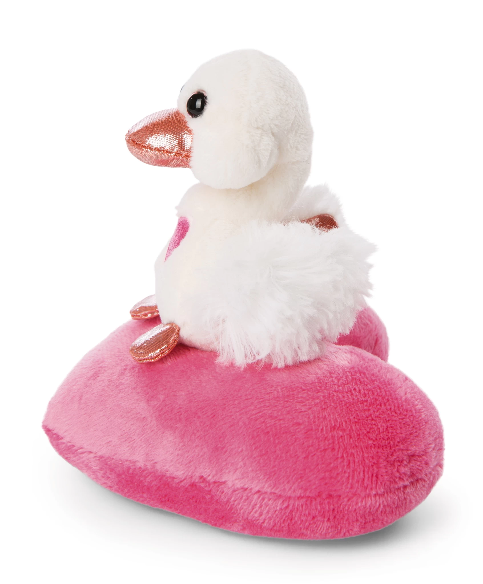 Nici 48264 Schwan weiß auf Herzkissen ca 13cm Plüsch Love Classics GREEN