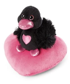 Nici 48265 Schwan Schwarz Auf Herzkissen Ca 13cm Plüsch Love Classics GREEN