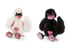 Nici 48268 + 48269 SET Zwei Schwäne 35cm Plüsch Kuscheltier Love Classics GREEN