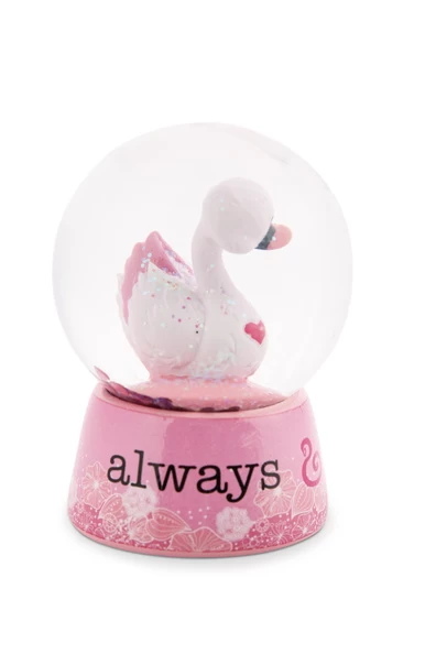 Nici 48282 + 48283 Schüttelkugel Schneekugel SET 2 Schwäne 6,5cm Love Classics