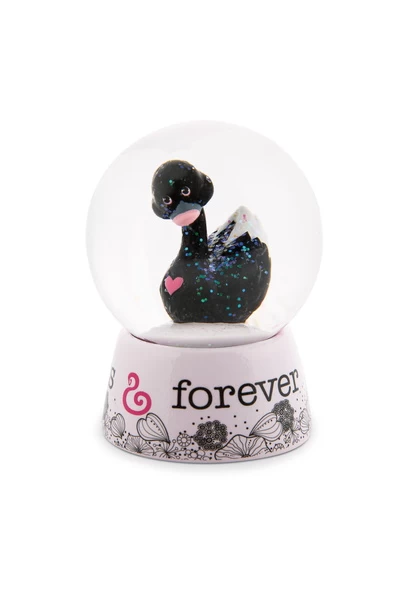 Nici 48282 + 48283 Schüttelkugel Schneekugel SET 2 Schwäne 6,5cm Love Classics