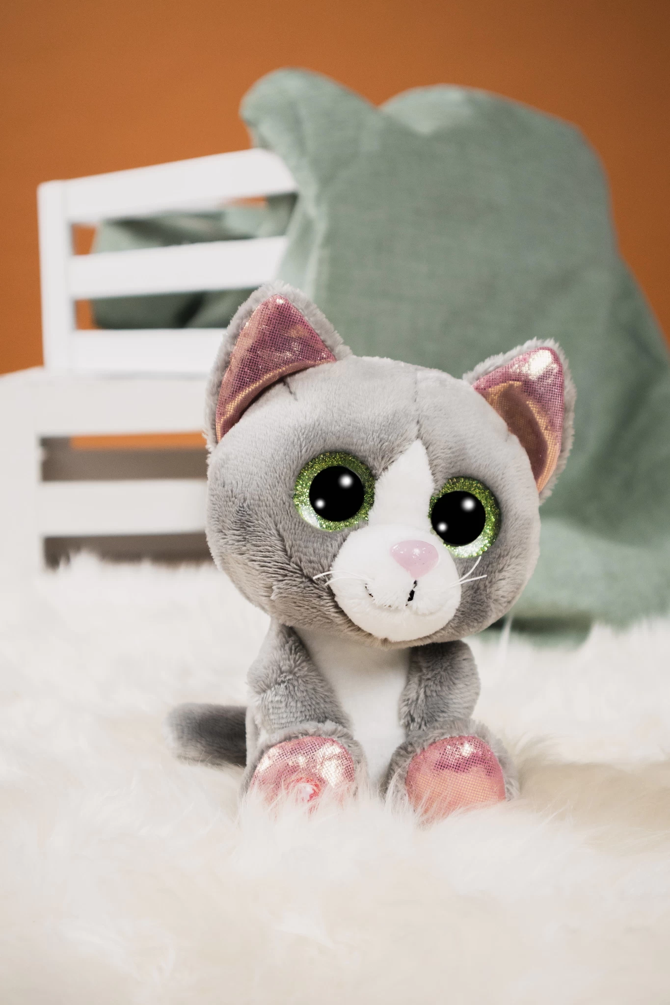 Nici 48697 GLUBSCHIS Katze grau Felinja ca 15cm Pet Edition GREEN Haustier