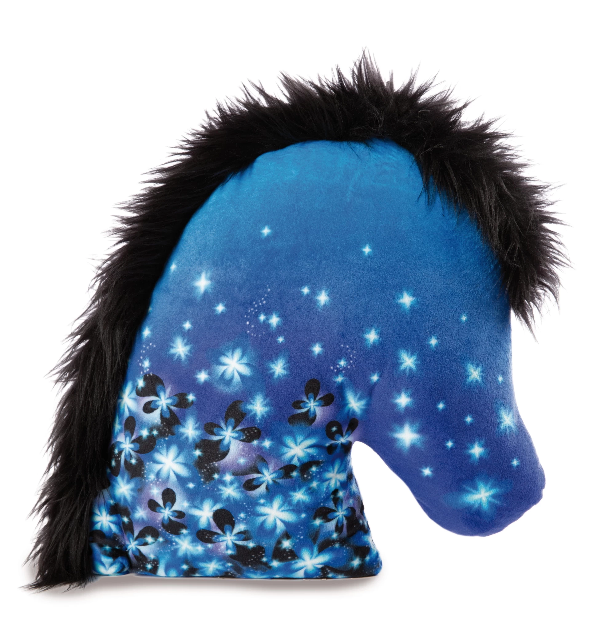 Nici 48756 Kissen Pony Starflower blau mit Loop figürlich 33x33cm Plüsch GREEN