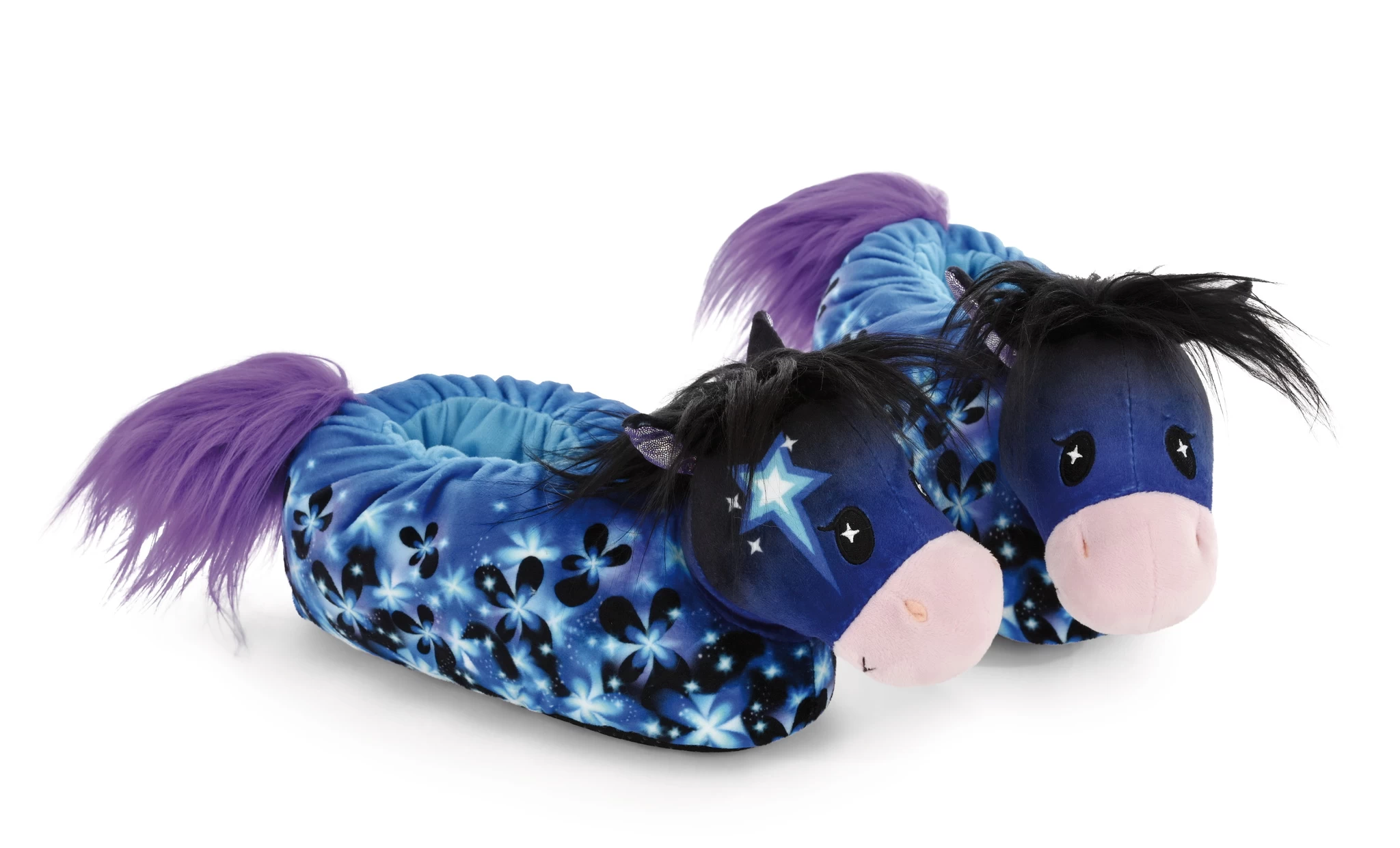 Nici 48759 Hausschuhe Pony Stars Pferd Starflower blau figürlich Gr. 38-41 (L)