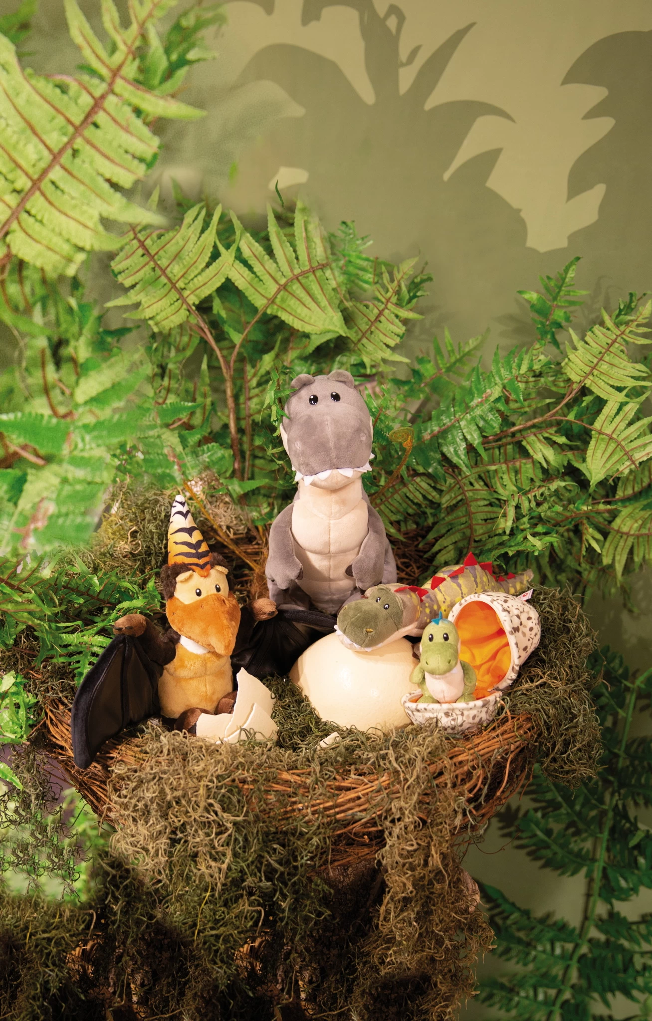 Nici 48817 Dinosaurier Fossily 45cm liegend Plüsch Kuscheltier Dino GREEN