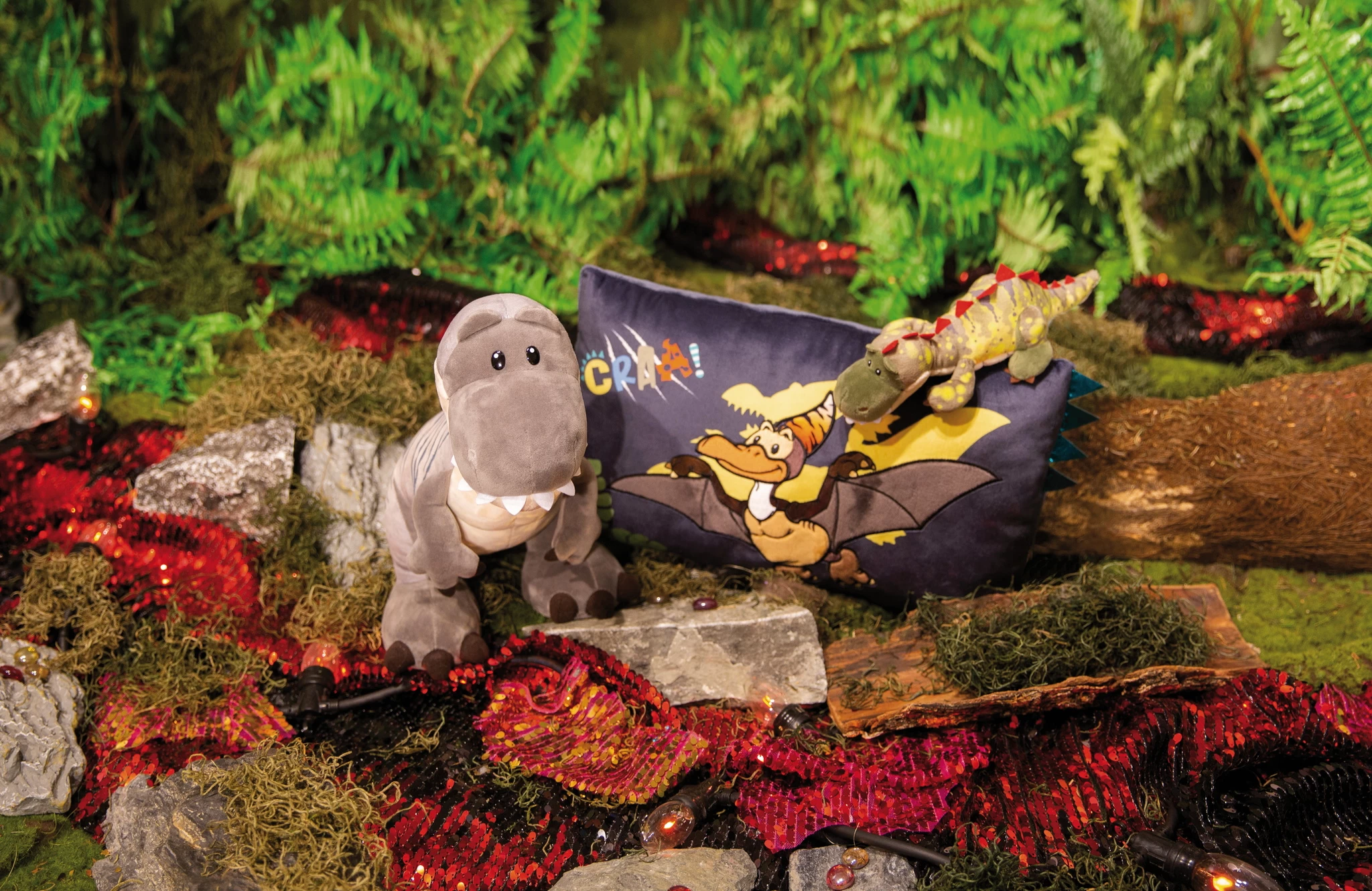 Nici 48817 Dinosaurier Fossily 45cm liegend Plüsch Kuscheltier Dino GREEN