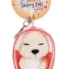 Nici 48834 Schlüsselanhänger Sleeping Pets 10cm Plüsch - Hund Cremefarben