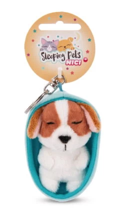 Nici 48836 Schlüsselanhänger Sleeping Pets 10cm Plüsch - Hund Cocker Spaniel