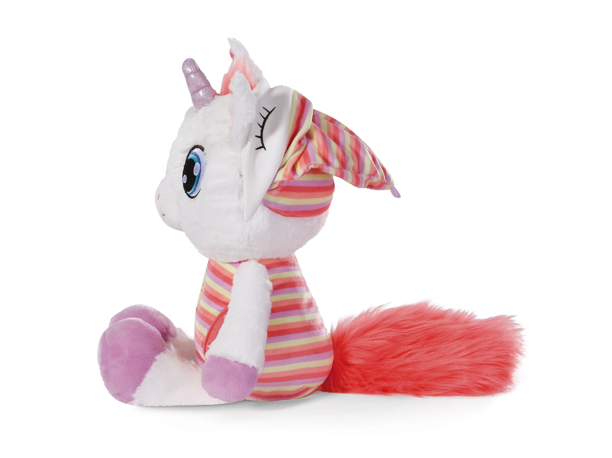Nici 48885 Schlafmützen Einhorn Myala weiß-rot 38cm Plüsch Kuscheltier