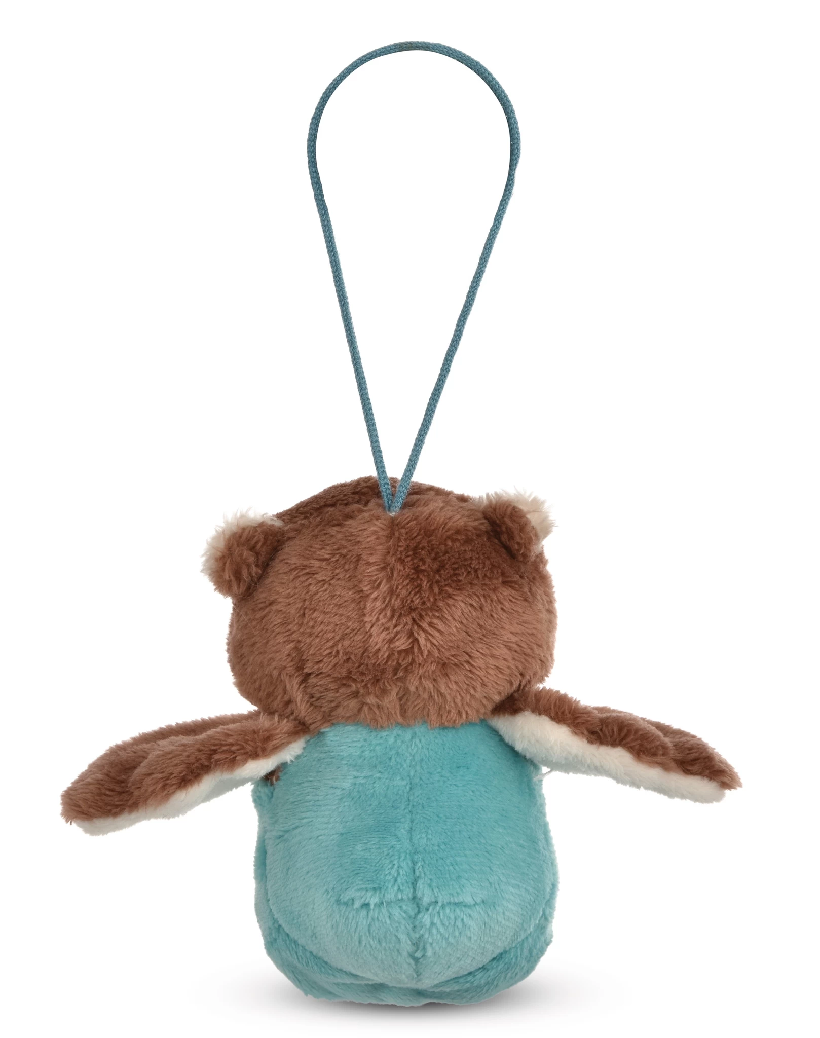 Nici 48931 Wendekuscheltier Eule Oscar im Nest blau 12cm mit Loop Wendeplüsch