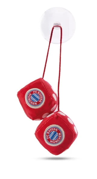 Nici 49081 Plüschwürfel mit Sauger FC BAYERN MÜNCHEN 4x4cm auf Karte FCB