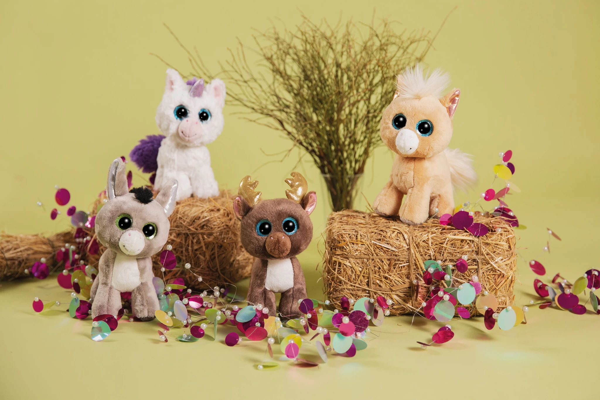 Nici 49289 Glubschis Rentier Chocolate Mousse 17cm stehend Kuscheltier GREEN