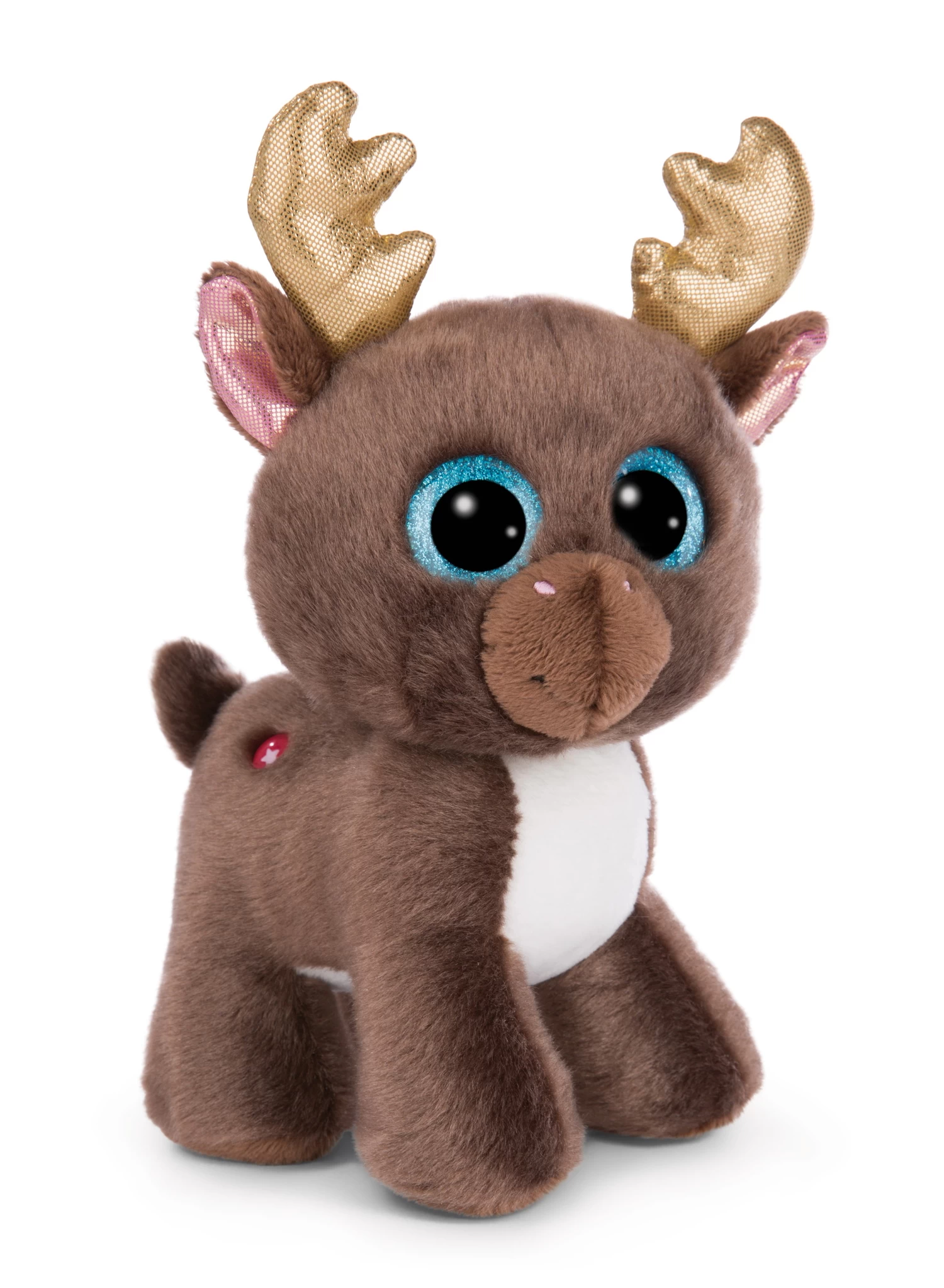 Nici 49289 Glubschis Rentier Chocolate Mousse 17cm stehend Kuscheltier GREEN