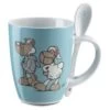 Nici 30052 Tasse Jolly Mäh Wolf Hugo & Schaf Rosa Blau Mit Löffel Porzellan