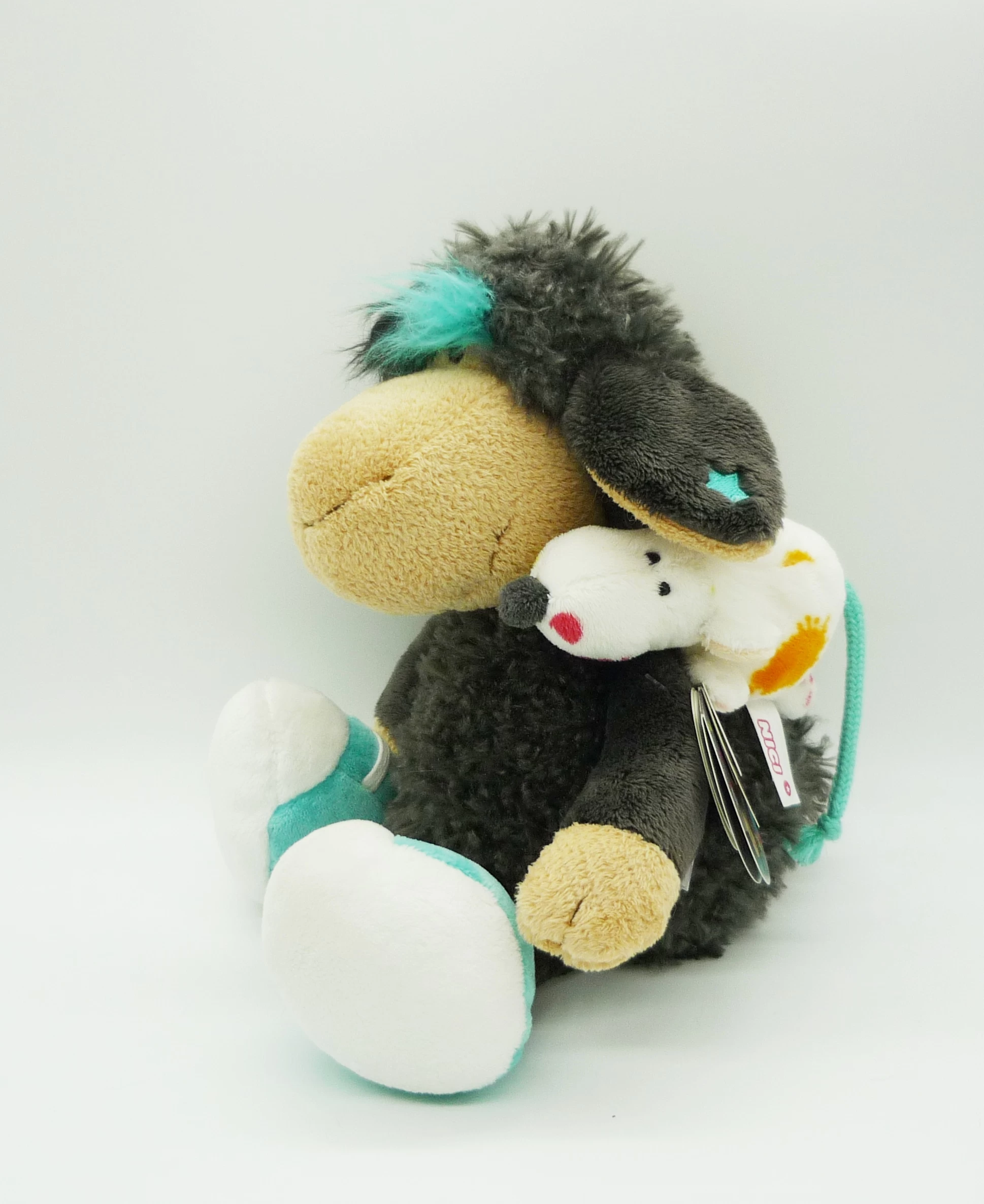 Nici 37068 Schaf Jolly Leroy 30cm mit MagNICI Ratte Schlenker Plüsch Kuscheltier